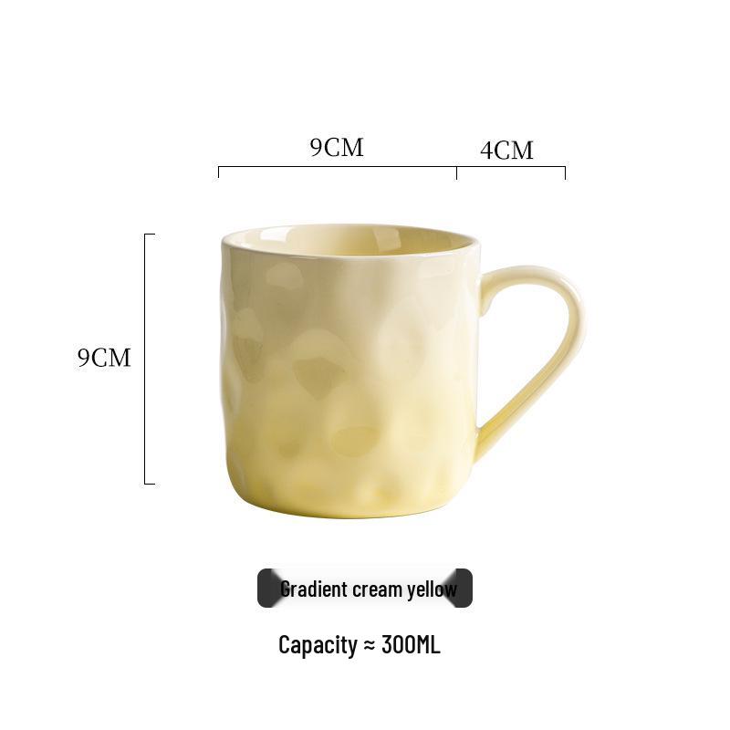 Gradient Ceramic Mug for Girls - Anti-Scald Underglaze Design, Perfect for Coffee or Breakfast