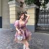 Prinzessin Tüllkleid Kleid Damen Sommer Neu Mori Super Fee Ballonärmel Design Taille Kurzer Rock