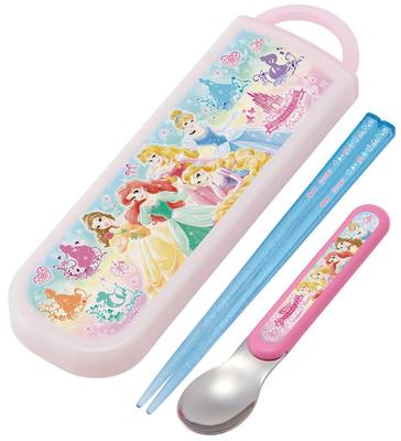Skater Antibakterielle Essstäbchen und Löffel Disney Prinzessin Made in Set, 22, Japan, CCA1AG-A
