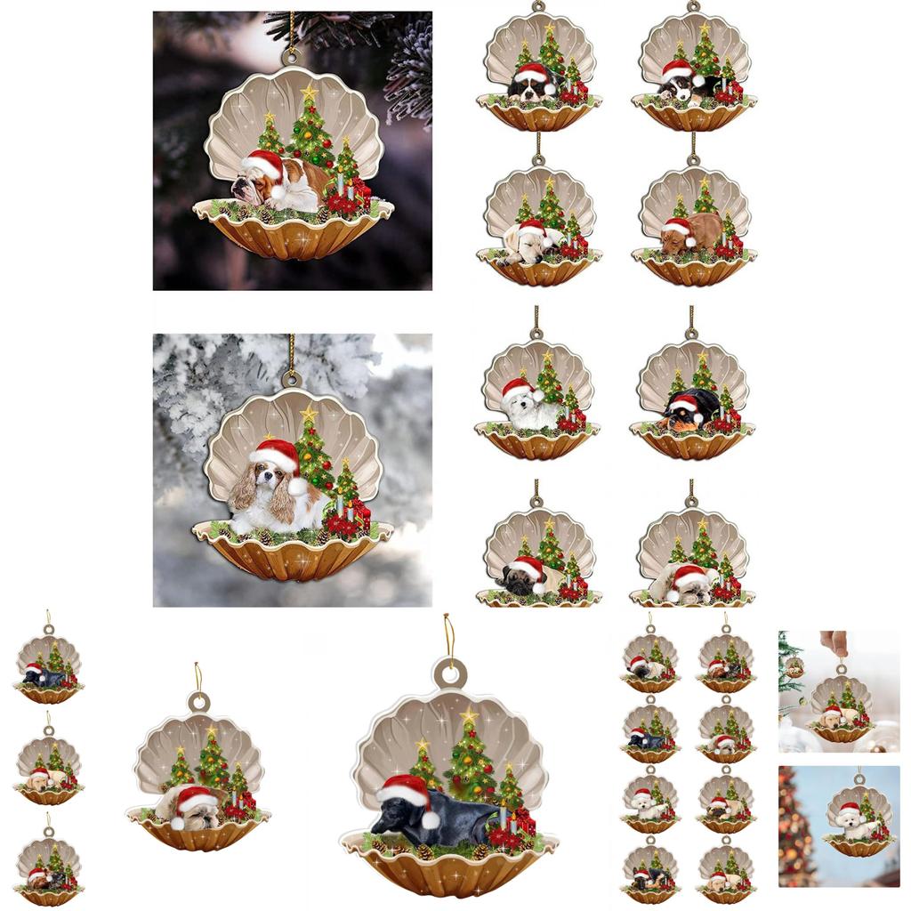Charming Cartoon Style Acrylic Shell Dog Vehicle Decoration For Home And Holiday