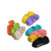 5 Paia di Calzini da Donna Primavera Estate Colore Unico Basso Silicone Antiscivolo Colore Caramella Invisibili