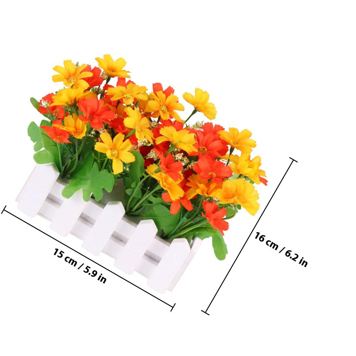 

Artificial White Daisy Simulation Flower Realistic Lifelike Home Office Wedding Decoration Photography Props Fence Flower жёлтый