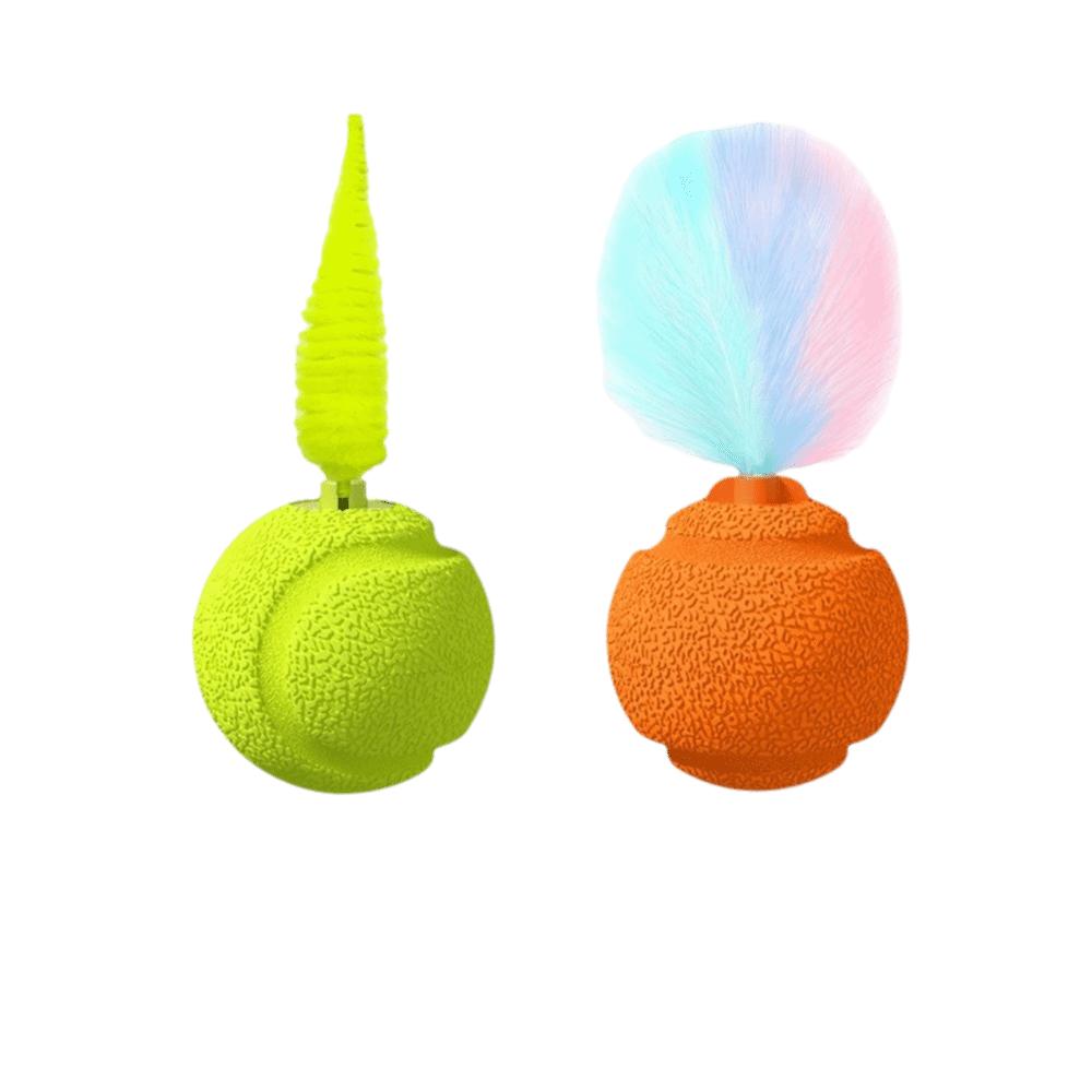 2PCS Bite Resistant Squeaky Rolling Ball Squeaky Cat Toy Ball Creative Cat Exercise Toys Training 2 pcs
