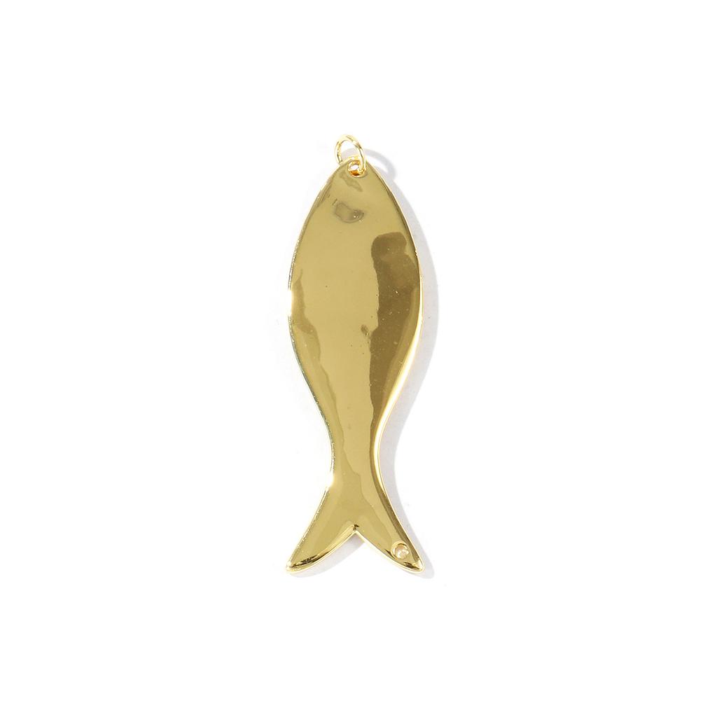 1 Piece Brass Ocean Jewelry Charms 18K Gold Plated Fish Animal Goldfish Pendants For DIY Necklace Jewelry Making Findings