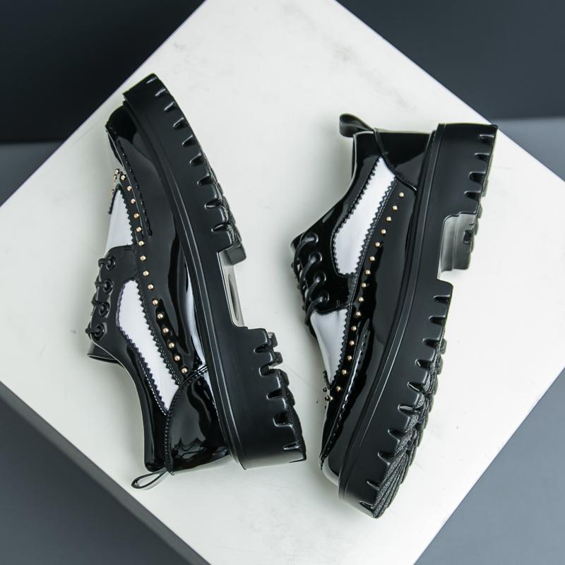 Fashion 2025 Men's Casual Shoes Thick Bottom Big Head Leather Dress Shoes Height Increase Formal Business Oxfords Non-Slip Rubber Sole