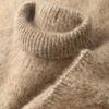SNOWFLYING Women's Brushed High-Neck Cashmere Blend Sweater