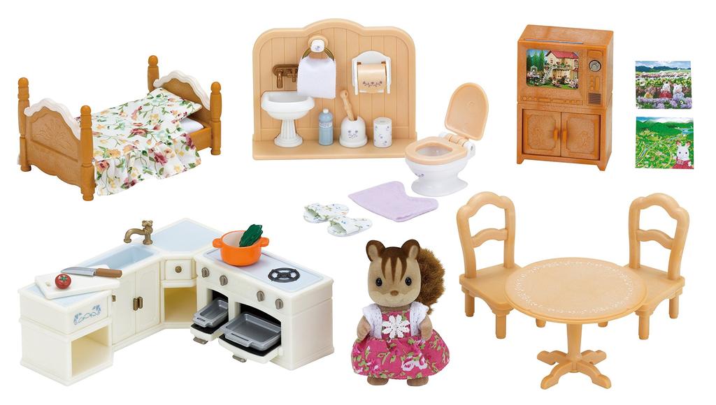 Sylvanian Families Doll Furniture Large House Furniture Set with Lights & Set (SE-189)