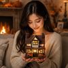 Kürbis Fenster Hütte Dekorative Nachtlampe Herbst Ernte Haus Tischakzent für Schlafzimmer Wohnzimmer Saisonale Heimdekoration