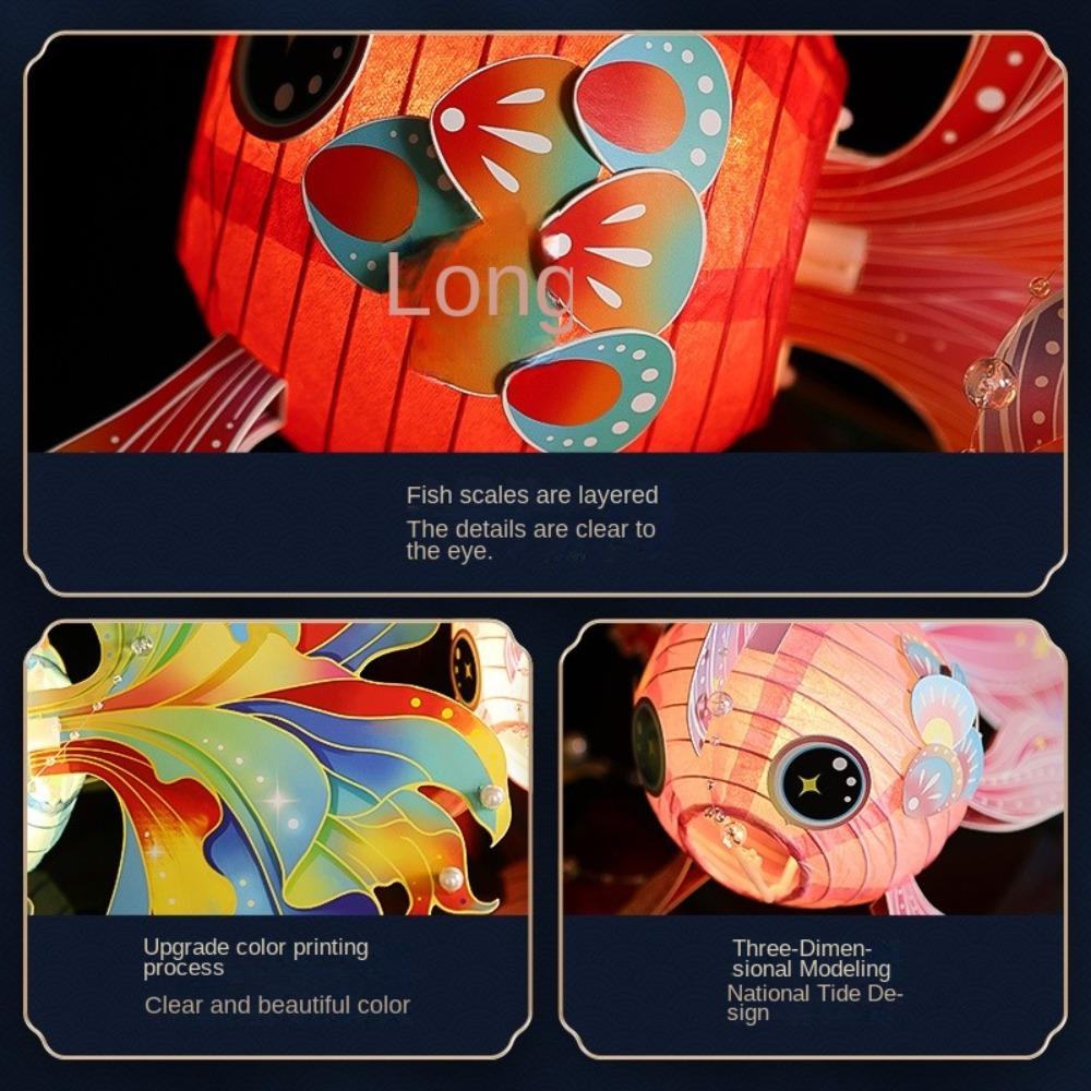 Chinese Style Goldfish Lantern Handmade Glowing Handheld Lantern  Festival