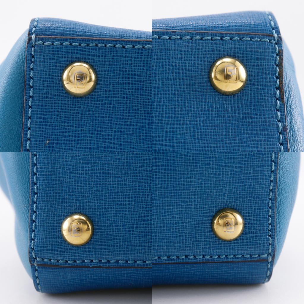 FENDI To joule Handbag 2WAYShoulder Blue Calfskin Women Used