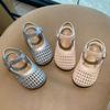 2025 Summer New Girls' Woven Turban Sandals - Soft Sole Toddler Princess Shoes