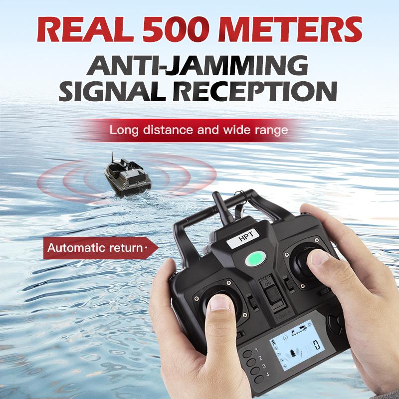 V18 Smart Automatic Return Fishing Finder Boat 500M Wireless Remote Control Fixed Speed Bait Boat Toy 3 Bait Containers