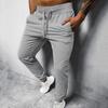Solid Color Ankle Banded Men Pants Warm Elastic Waist Stand Pockets Oversize Pants Sweatpants Streetwear