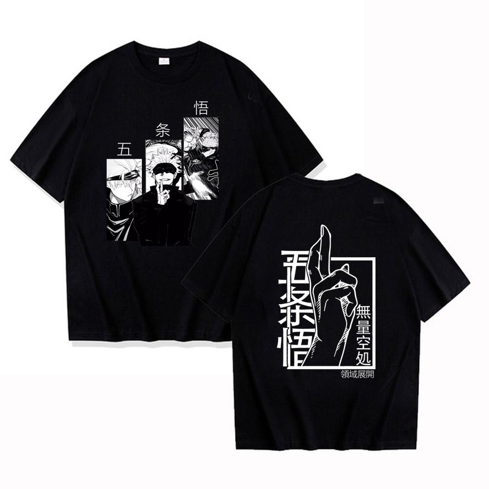 Anime Satoru Gojo Jujutsu Kaisen T Shirt Fashion Summer Loose Women Men Sleeve Cotton High Quality Casual T Shirt Soft Tops