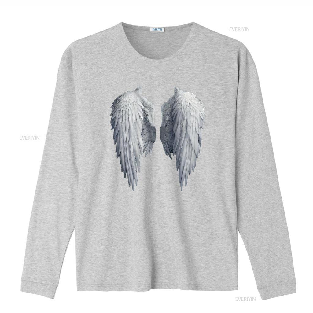 Fancy Womens Fashion Angel Wings Simple Cute T Shirt Black vintage Washed graphic homme Soft Stretched Stylish Versatile Unisex