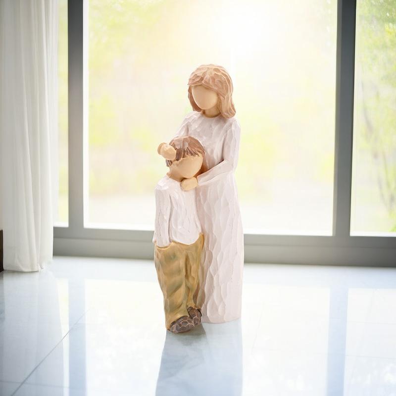 Mother and Child Home Sculpture Art Living Room Bedroom Table Decoration Resin Crafts Room Decoration Supplies