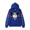 Anime Naruto Itachi Uchiha Hoodie Double Sleeve Akatsuki Cloud & Symbol Print Sharingan Character Front Print Pullover Sweatshirt Men Women Streetwear