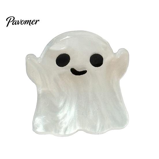 Trendy Hair Accessories for Girls Halloween Claw Clip, Cute Headdress, Glitter Acrylic Bat Pumpkin Stylish Clamps Black Cat Spider Ghost Pattern Women