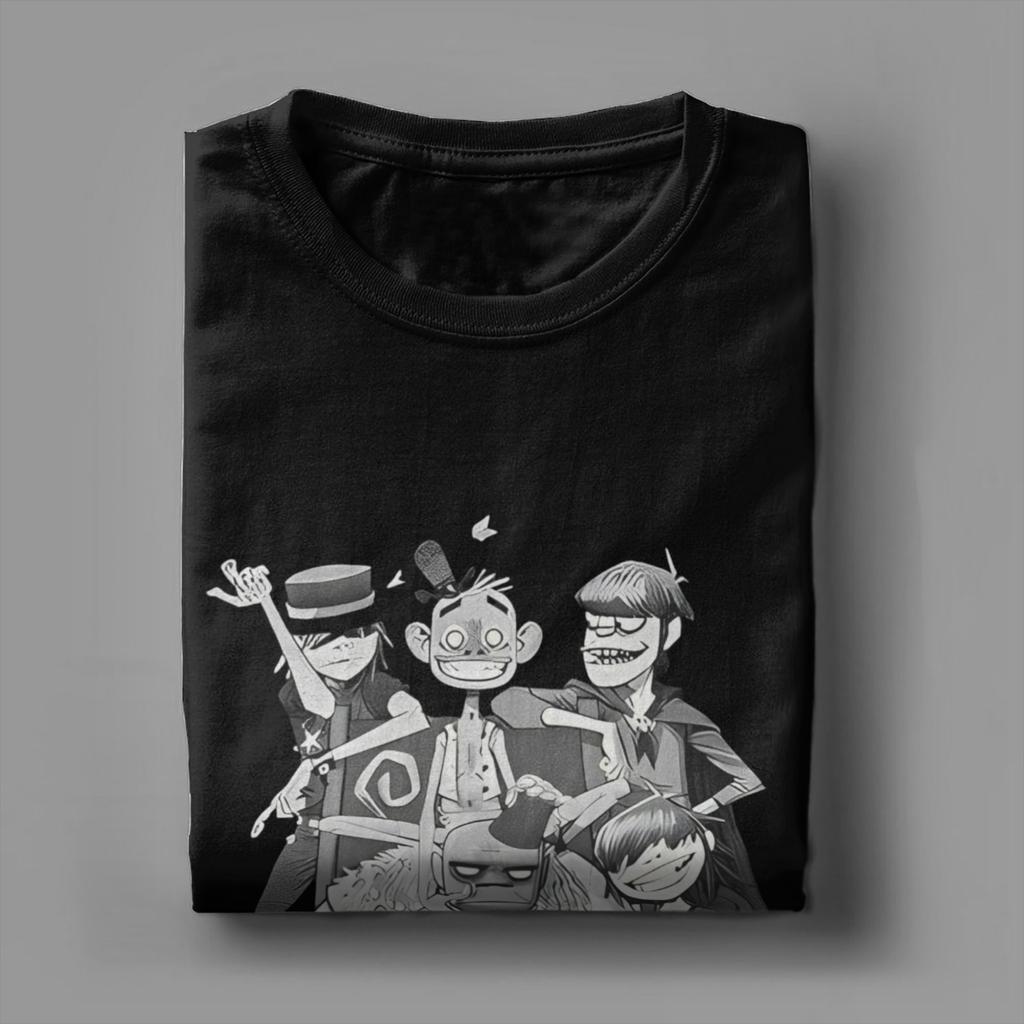Music Band Gorillazs Punk Rock Print T Shirt Summer Cotton T-Shirts For Couple Harajuku Casual Tee Shirt Short Sleeves Y2K Tops