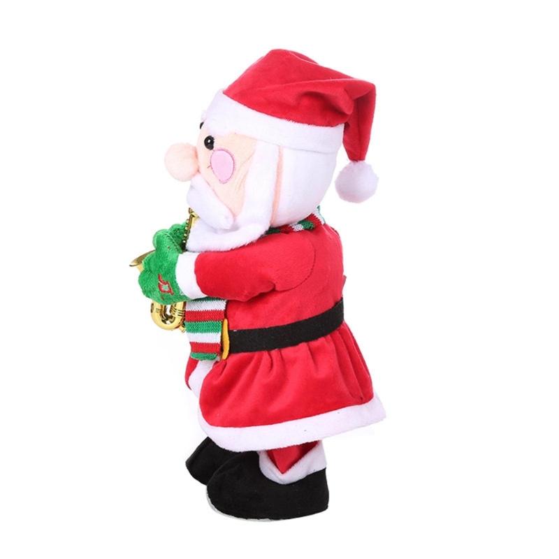 Christmas Gift Miniature Santa Claus with Saxophone Handmade Lovely Toy Holiday Twisting Santa Snowman Reindeer