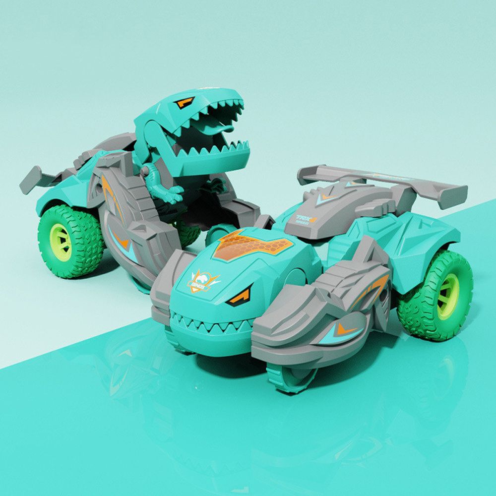 

Dinosaur Car Car Model Inertial Sliding Dino Car Transforming Dinosaur Car Deformation Car Toys зелений