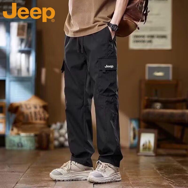 JEEP Men's Loose Straight-Leg Workwear Casual Pants