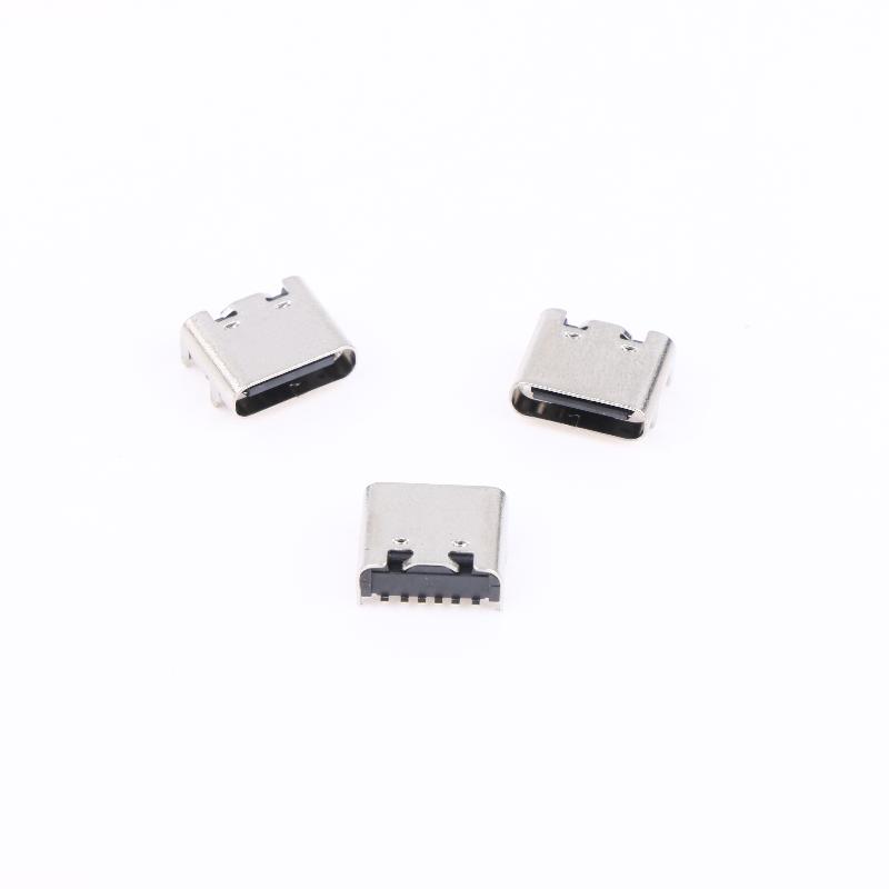 10/20Pcs 6 Pin Type-C Socket Usb Connector Type C Female Charging Port Jack Pcb Soldering Smd Smt Diy Repair Type C Adapter
