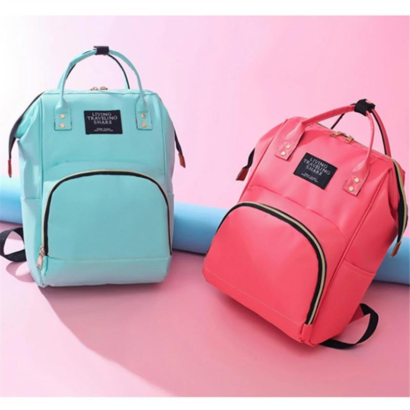 Torba Mommy: Prosta, stylowa, lekka torba dla mamy z podwójnym ramieniem: Wielofunkcyjny, wychodzący plecak dla matki i dziecka o dużej pojemności