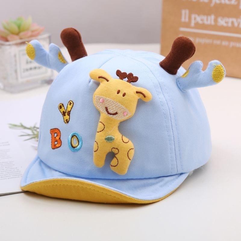 Cartoon Giraffe Baby Baseball Cap Cute Cotton Soft Brim Infant Sun Hat Summer Kids Boy Girl Duck Tongue Hats