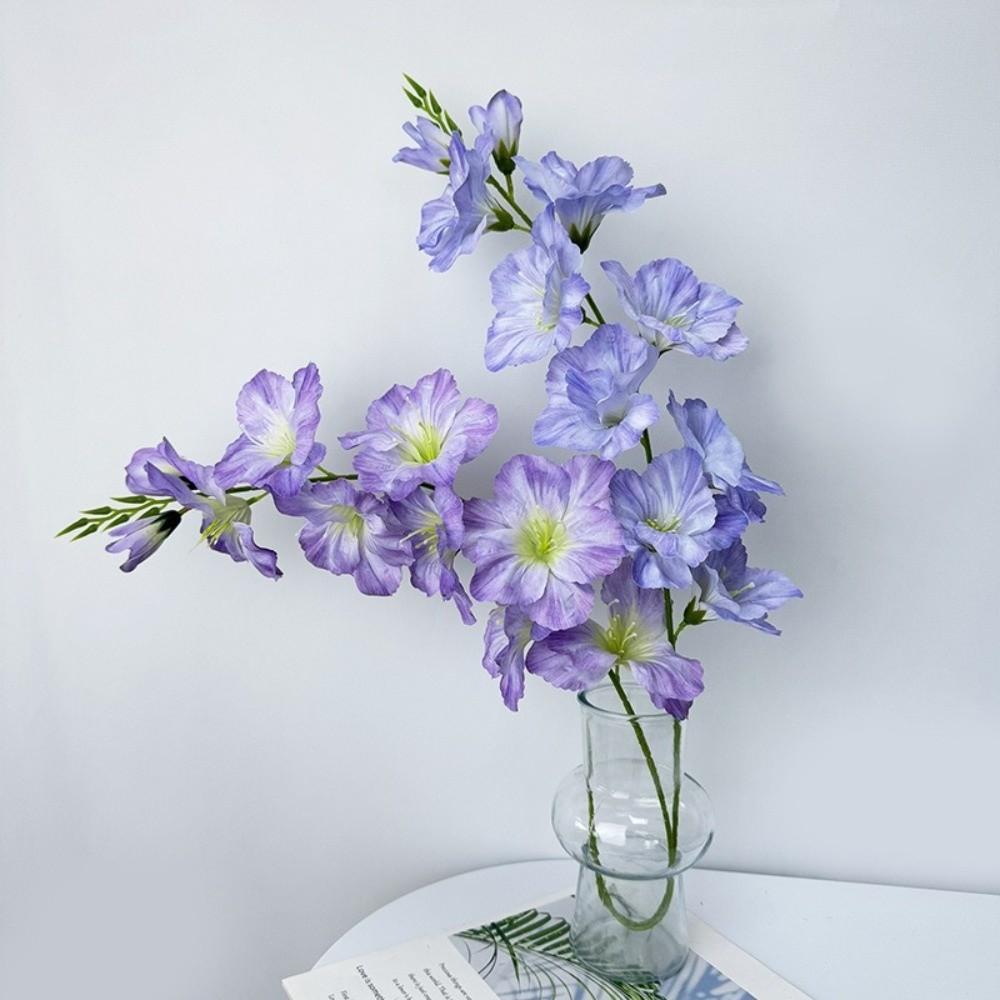 Silk Simulation Gladiola Flower 80cm Silk Fake Bloom New Artificial Flower  Party Decor