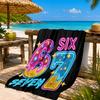 Royal Hands Holding Number 67 Beach Towel, Quick-drying, Easy to Care for, Suitable for Both Fitness and Beach Vacations,Sports Essential