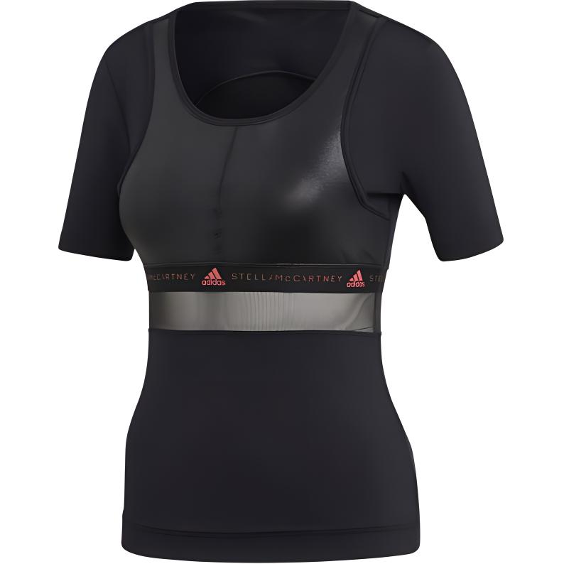 

Adidas Stella McCartney Breathable Comfortable Short Sleeve T-Shirt Women Tops Black DT9279 2XS