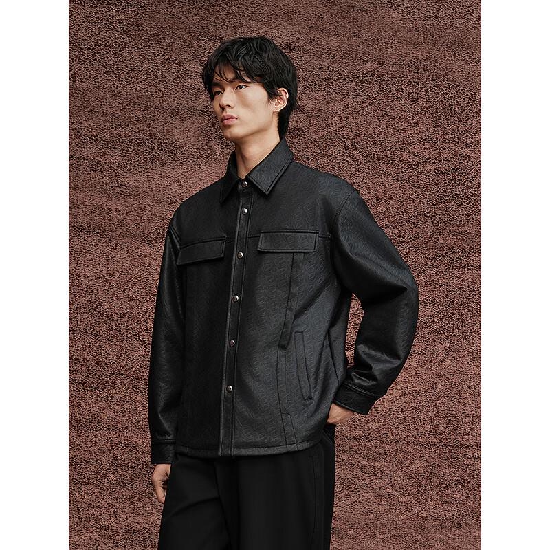 GXG Men's Faux Suede Printed Jacket