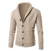 2024 Europäische Größe Frühling/Herbst Strickjacke: Zopfstrick, Langarm, Trendiger Verdickter Pullover