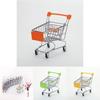 Adorable Children's Mini Metal Shopping Trolley And Colorful Basket Role Play Toy Set For Imaginative Play