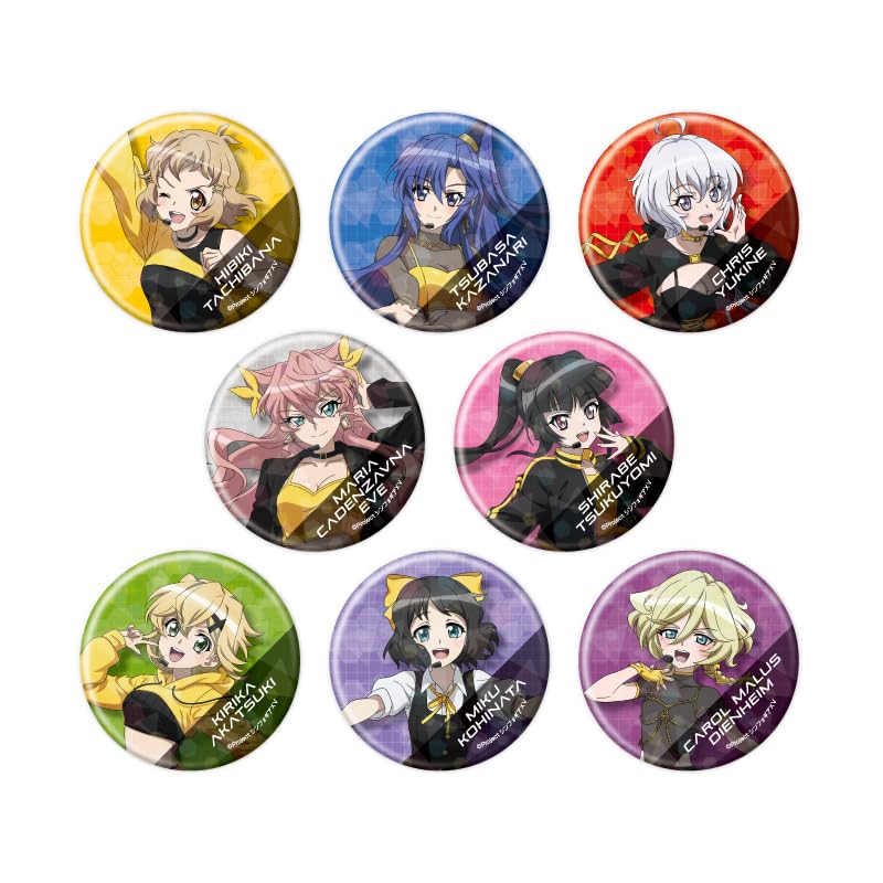 Senki Symphogear XV 01 Holographic Badge Complete Set of 8 Boxes Zesshō [Original Illustration] [57mm]