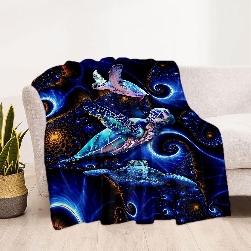 1pc Ocean Life Adventure Blanket Soft and Warm for Sofa Office Camping Travel Livingroom Great Gift for Friends and Family Comfortable