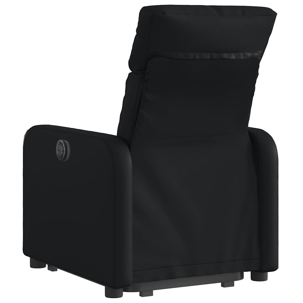 Recliner with Rising Aid Black Artificial Leather