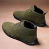 Herren Formelle Schuhe Herbst Lässige Kurze Stiefel Gehen Neue Herren Chelsea Boots Wildleder Grün Flacher Boden Loafer Gehen