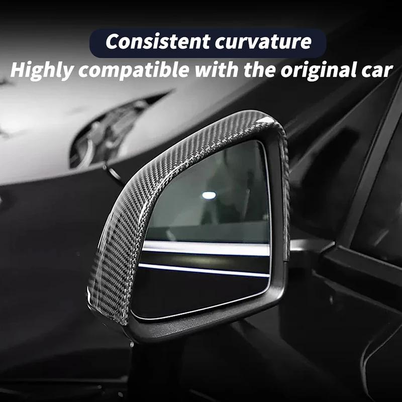 Dry Carbon Fiber Mirror Caps for Tesla Model Y/3 Highland 2017-2025 2025 Sticky Installation Matte/Glossy Style Mirrors Cover