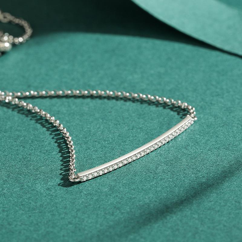 MODIAN Bracelet chaîne à maillons réglable en argent sterling 925 avec zircone cubique éblouissante pour femme, bijou de mariage élégant