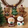 Christmas Small Ornaments Micro Landscape Cute Cartoon Santa Claus Christmas Tree Animal Decoration Ornaments Christmas Gifts