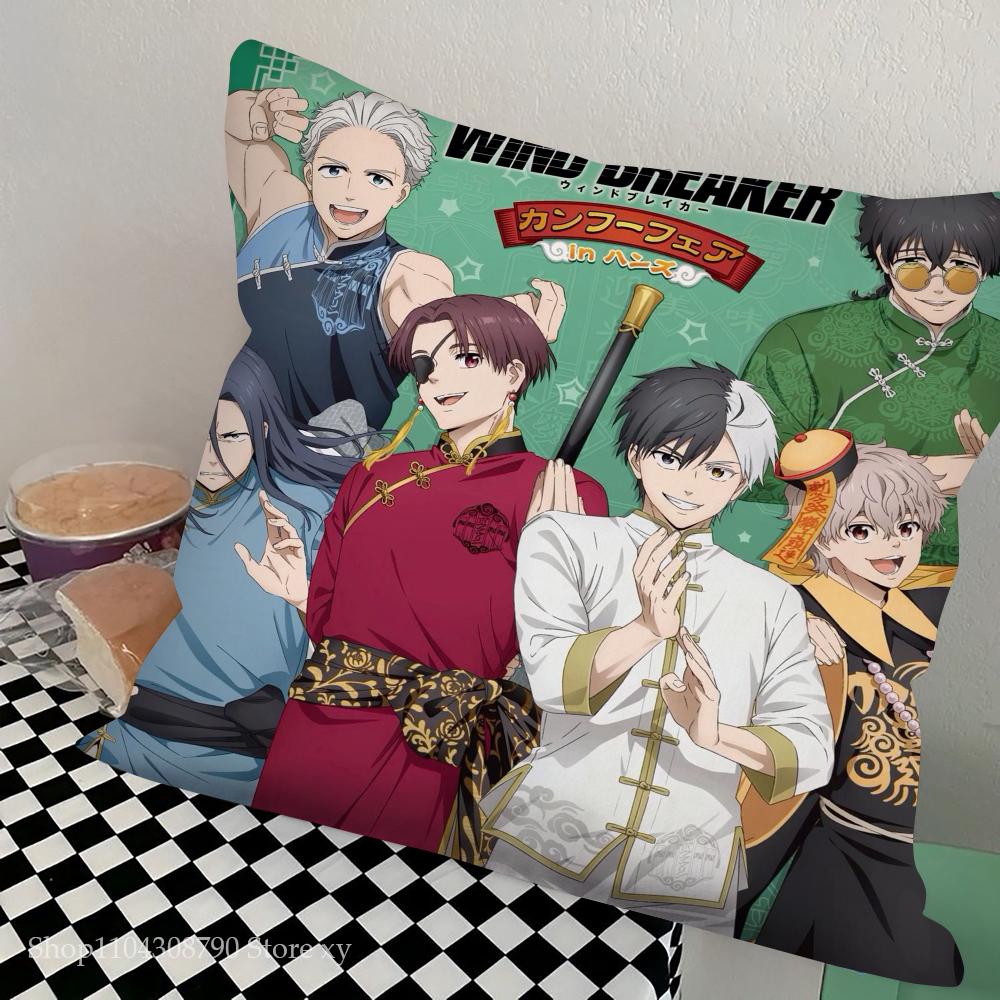 W-WIND B-BREAKER Animationskuddfodral Fyrkantig kudde Sovrum Soffa Fritidskomfortkudde Bil Vardagsrum Hemdekoration