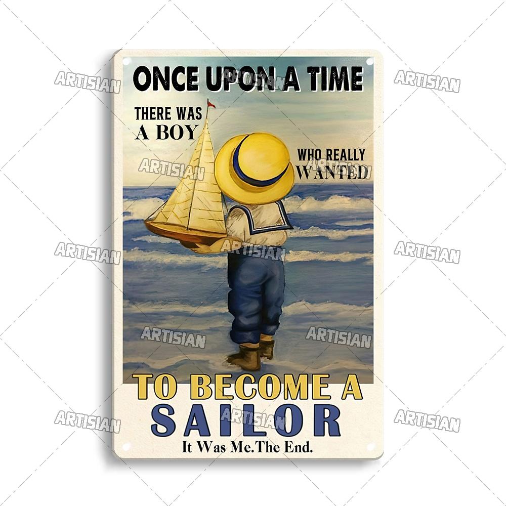 Handwerker Job Vintage Metallposter Matrose Metallschild Segeln Rostige Dekorative Blechplakette Wanddeko Garage Bar Pub Club Küche