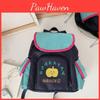 Chic Blue Dual Color Letter Backpack For School With Ergonomic Support Features