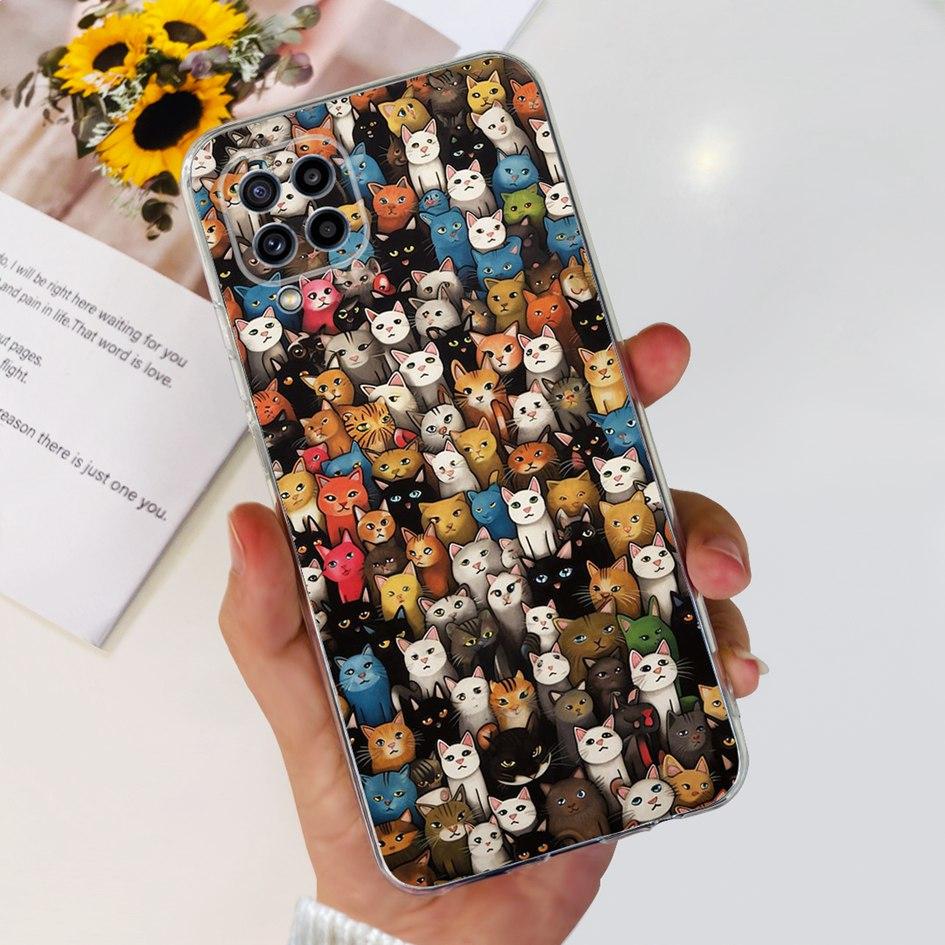 For Samsung Galaxy M32 Case SM-M325F Cover Popular Flower Clear Silicone Soft TPU Funda For Samsung M32 4G M 32 GalaxyM32 Bumper