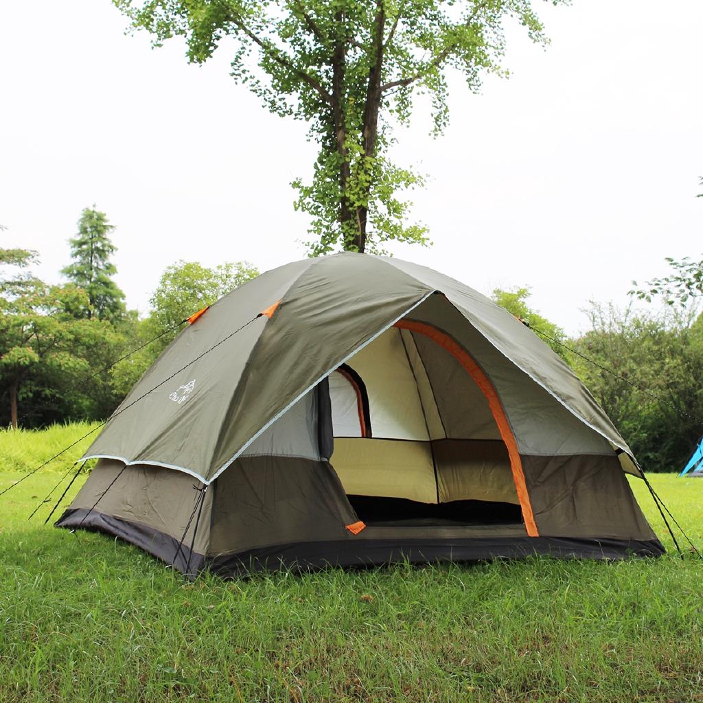 Tenda da campeggio per 4 persone Impermeabile Resistente ai raggi UV e agli agenti atmosferici Famiglia Esterno Pesca Caccia Festa Viaggio Tende a doppio strato