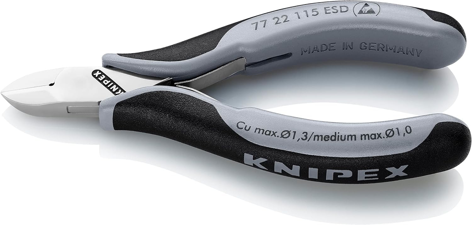 

KNIPEX ESD Precision Nippers, 115mm, 7722115ESD