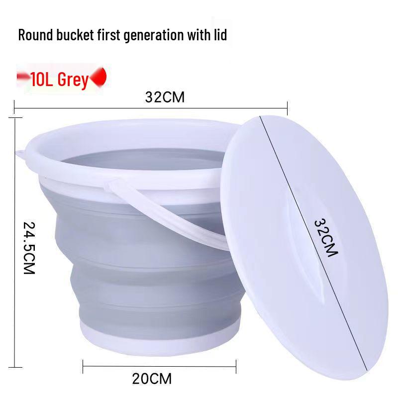 Collapsible Portable Water Bucket for Car Wash, Outdoor, Fishing, and Travel