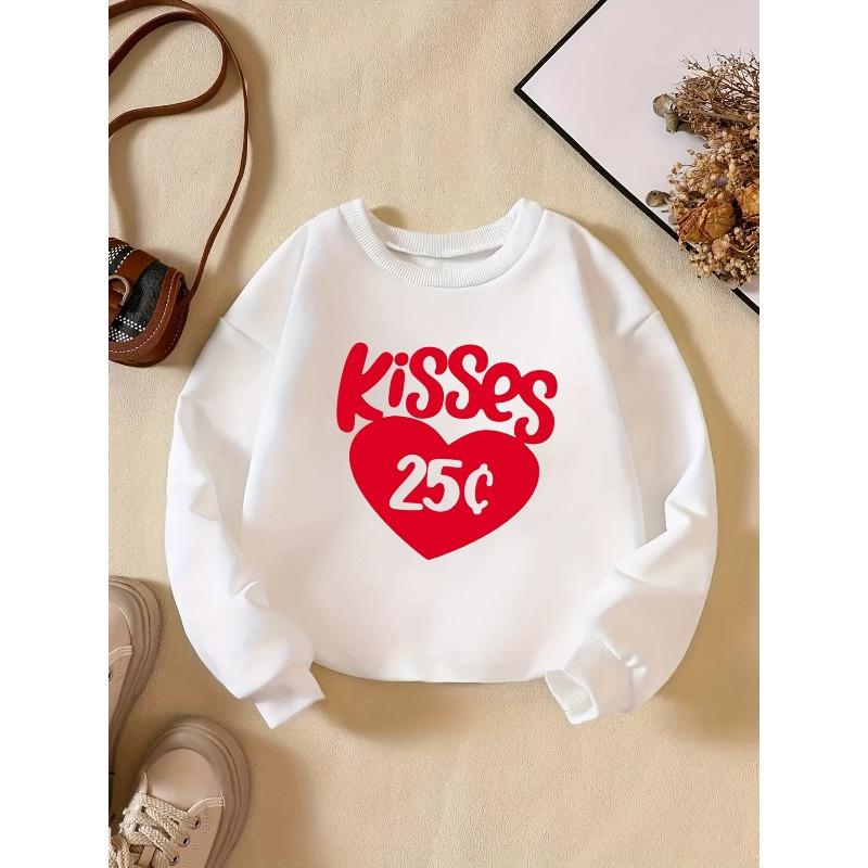 Kids Sweatshir tCreative Letter Pattern Round-Neck Sweatshirt, Stylish And Casual, Perfect for Daily Parties, Vacations, And Gifts in Spring